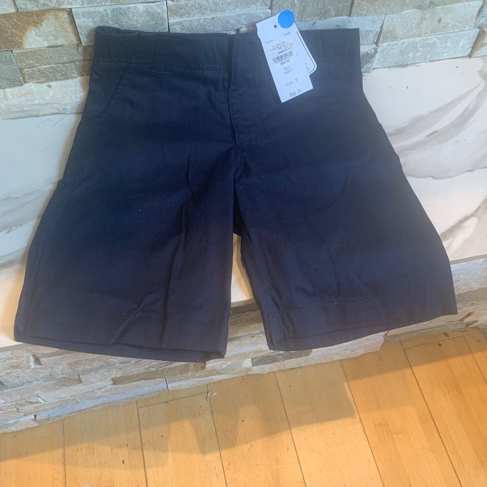 New with Tags Boys Florence Eiseman Navy Twill Shorts Size 5